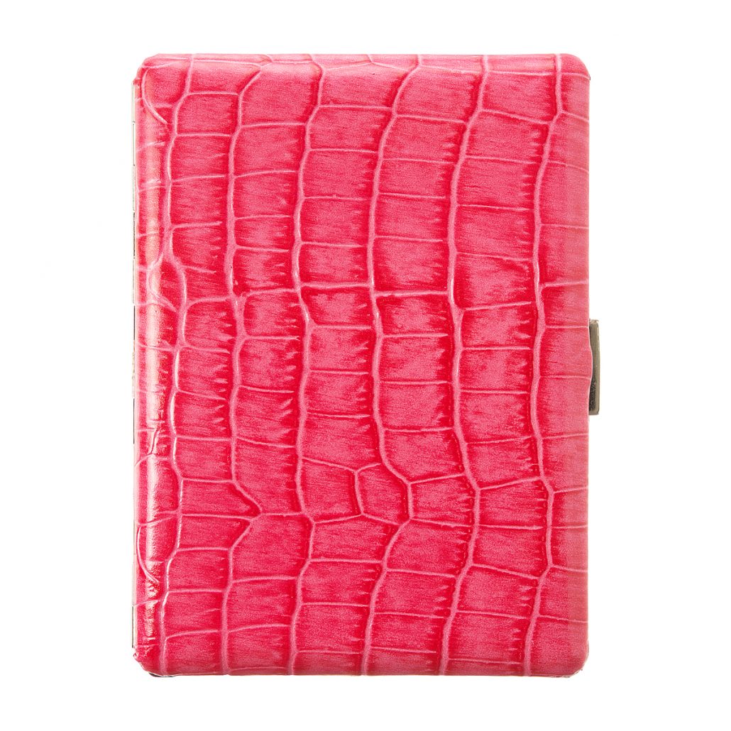 pink croco cigarette case