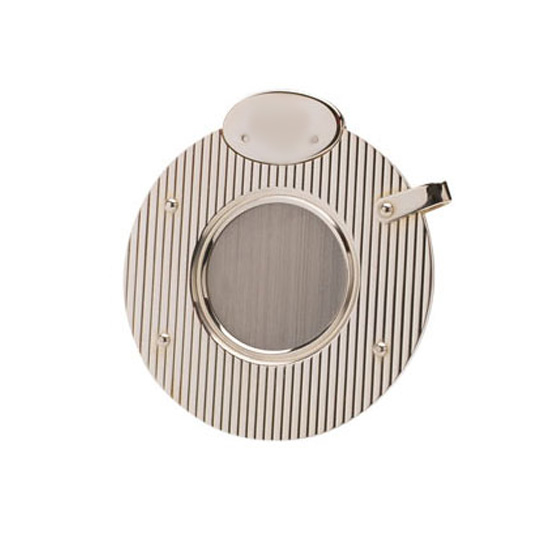 Dunhill White Spot Circular Silver Plate Lined Cigar Cutter